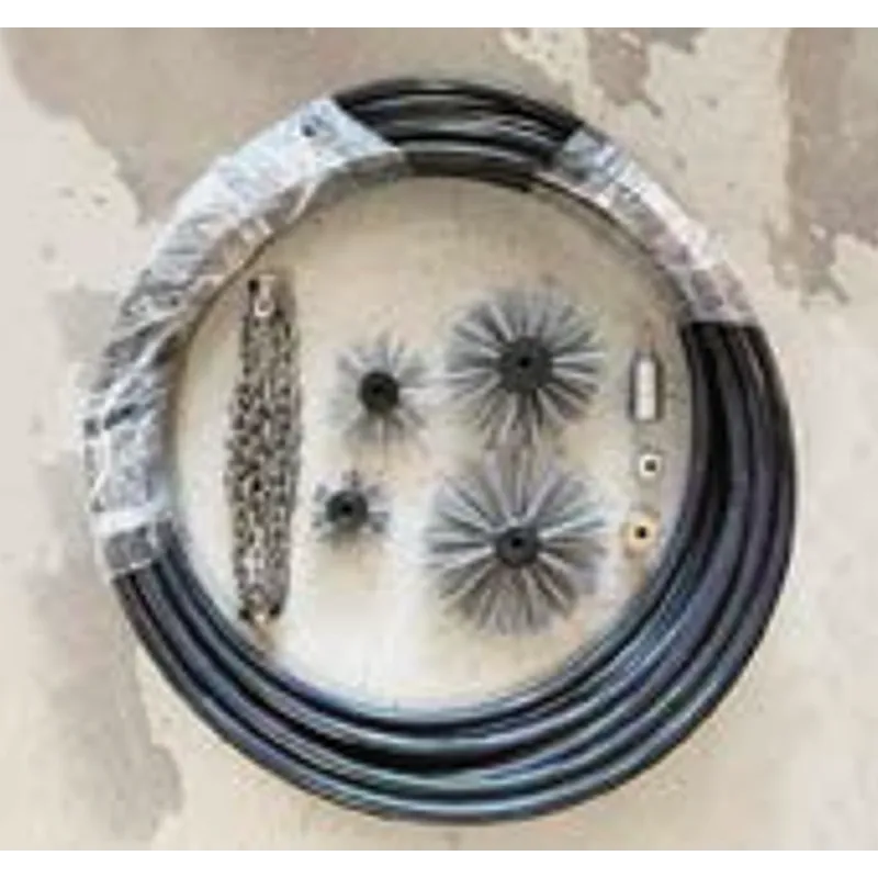  Juego de limpieza de tuberías de primera  calidad para tuberías de 50 mm - 125 mm,  cable de 8 mm - 20 m